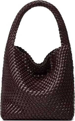 Woven Bags for Women Tote Purse: Vegan Leather Shoulder Handbags - Medium Beach Tote Bags - Handwoven Satchel Underarm Purse in Saudi Arabia