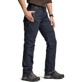 CQR Women's Flex Stretch Tactical Pants, Water Resistant Ripstop Work Pants, Outdoor Hiking Cargo Pants with Pockets