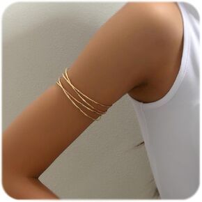Minimalist Arm Cuff for Women Gold Arm Cuff Upper Arm Layered Arm Bracelet Stackable Arm Bangle Jewelry for Women Men