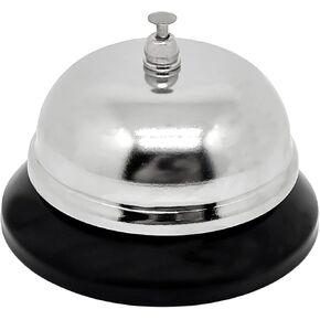 1pcs Call Bell, Service Bell, Loud and Clear Ring Stainless Steel Metal Counter Service Bell,for Hotels, Schools, Restaurants,Reception Areas(Small Size)