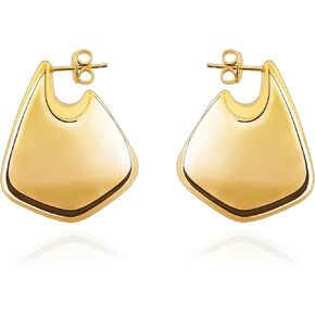 Chunky Gold Knot Earrings Statement Earrings for Women Gold Plated Dupes Geometric Dangle Earrings Hypoallergenic Fashion Trendy Jewelry Gifts