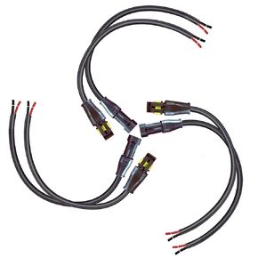 موصل 2Pin موصل مقاوم للماء، ذكر وأنثى 16 AWG 2 سلك التوصيل موصلات الأسلاك الكهربائية التلقائية لشاحنة السيارة والقوارب وغيرها من توصيلات الأسلاك، التوصيلات الكهربائية للسيارات (3 أزواج)