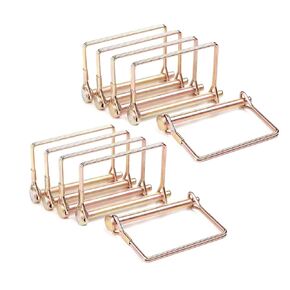 10 Pack 1/4x4 Inch Trailer Coupler Pin Heavy Duty Wire Lock Pin PTO Shaft Locking Hitch Pin Safety Towing Hitch Pin Trailer Accessories for Farm Trailers Wagons Lawn Garden