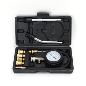 TU-114 Auto Fuel Pressure Gauge Tester Kit Gasoline Pressure MetersAutomobile Instrument Testing Tool (Red) (11401)