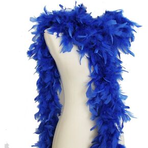 Cynthia's Feathers 65g Chandelle Feather Boas Over 80 Colors & Patterns to Pick Up (Royal Blue)