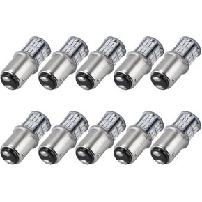 10 Packs LED Light Bulbs Super Bright 1157 2057 2357 7528 BAY15D for Cars 12V Non-Polarity 39-SMD LED Chipsets with Projector for Turn Signal Lights Taillights Replacement(White)