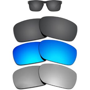 12MM Glare Proof Anti-Faded Replacement Lenses Compatible with Oakley Holbrook OO9102 Sunglasses