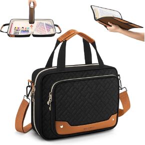 Bible Cover Case for Women,Bible Case with Bible Holder,Extra Large Bible Covers for Girls,Bible Bag with Detachable Shoulder Strap,Leather Bible Carrying Case,Bible Study Bag Book Covers