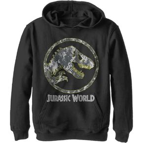 Jurassic Park Kids' Jurassic World Camo Yellow Dino Youth Pullover Hoodie