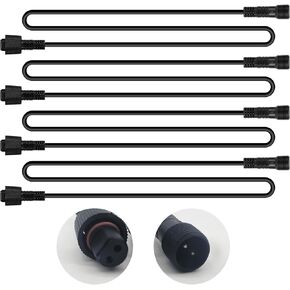4PCS 78 inch/6.56FT 2-Pin Metal White LED Rock Lights Extension Cable Wire Cord Set, Underglow Lights IP68 Waterproof Neon Lights for Trucks Jeep Golf Carts SXS UTV ATV Car RV