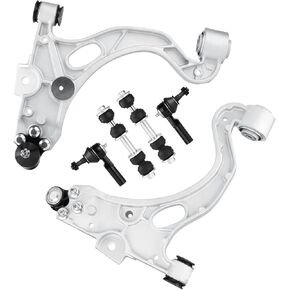 6PCS Front Lower Control Arm + Ball Joint for 98-05 Buick Lesabre Park Avenue Riviera Cadillac Deville Seville Oldsmobile Aurora Pontiac Bonneville Tie Rod Ends Sway Bar Suspension Kit K620291 K620292