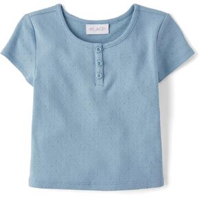The Children's Place Girls' Basic Short Sleeve Knit Shirts