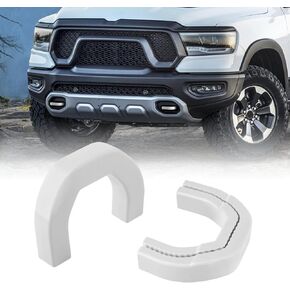 Front Tow Hooks Covers Hitch Cover customized Car Tow Hooks Compatible with RAM 1500 Accessories 2019-2024|White (Not Fit for RAM 1500 Classic,RAM 2500,RAM 3500)