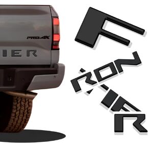 3D Tailgate Letters compatable for Frontier 2022 2023 Models ABS Plastic Insert 3D Raised Decorative Effect Gloss Black