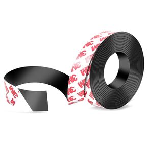 Strong Adhesive Magnetic Tape Strip Roll- 0.78" x 10ft, Cuttable Magnetic Sheets for,DIY Art Projects, Whiteboards, Fridge Organization - Ideal for Home, School, Office Use.(0.06" Thick)