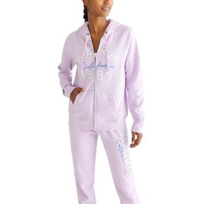 AEROPOSTALE Women's Aero Logo Full Zip Hoodie- Arches- Aero 1987 California