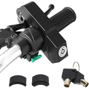 Motorcycle Lock, Motorcycle Handlebar Grip Lock Anti-Theft Bike Handlebar Lock Throttle Grip Brake Lever Security Motorcycle Locks with 2 Keys to Secure Your Motorcycle Bike ATV(Red)
