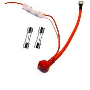 Gilan Fuse Box Holder Wire Harness Positive Battery Cable Connector in-LINE for 50cc 70cc 90cc 110cc 125cc 150cc 200cc 250cc ATV Dirt Bike GO Kart Scooter Motorcycle Moped Quad + 2 x 10A Glass FUSES
