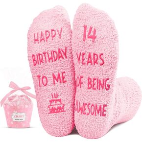 Zmart 14th Birthday Gifts for 14 Year Old Teenage Girl, Girls 14 Year Old Gift Ideas, Happy Birthday Socks