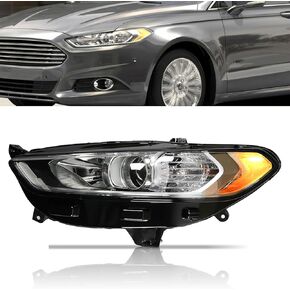 المصباح الأمامي متوافق مع Ford Fusion 2013 2014 2015 2016 مجموعة المصابيح الأمامية السوداء البديلة المباشرة (جانب الركاب الأيمن) in Kuwait