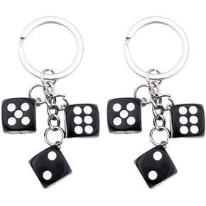 Lucky Dice Keychain Charm for Purse Bag Keychain Dice Charms for Son Daughter Birthday Gifts for Bestie Friend Christmas Gift for Brother Sister Birthday Present for Boyfriend Girlfriend