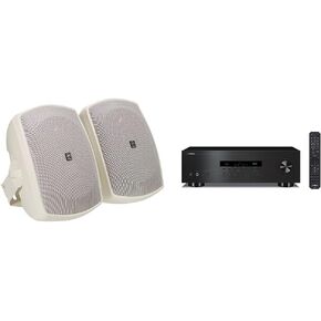 YAMAHA NS-AW190BL 2-Way Indoor/Outdoor Speakers (Pair, Black)