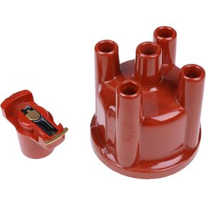 Cap and Rotor Kit D604604 73554001942 Compatible with Volkswagen Cast Distributor 4 Cylinder Engines