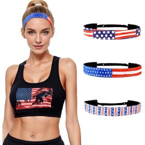 DOCILA Workout Headbands for Women Non Slip Narrow Sports Hair Bands Adjustable Elastic Velvet Lined Head Band Running Athletic Yoga Hair Accessories