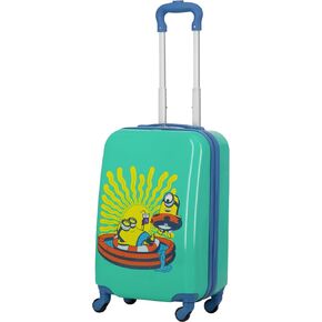 FUL Minions 21 Inch Kids Carry On Luggage, Hardshell Rolling Suitcase with Spinner Wheels, Teal