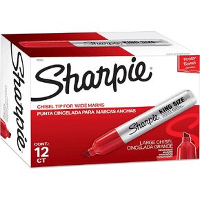 SHARPIE Box of 12 Pro King Size Chisel Tip Permanent Markers