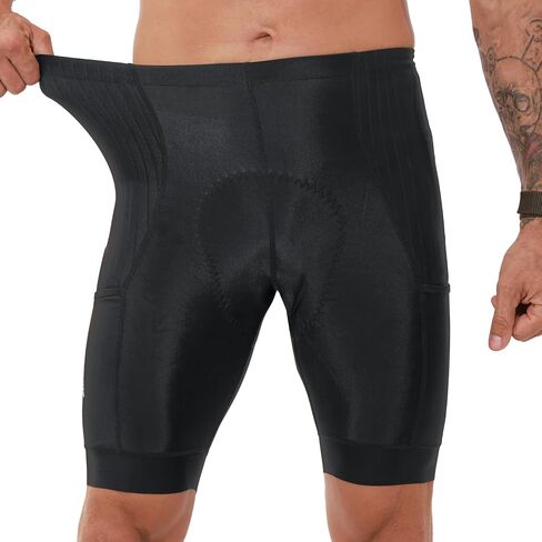 X-TIGER شورت ركوب الدراجات للرجال مبطن شورت أسود in Kuwait