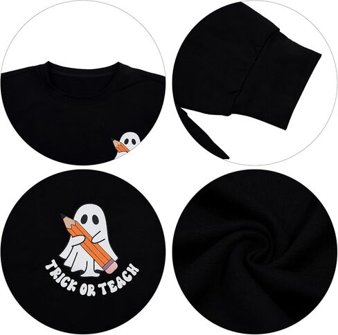 بلوزات الهالوين من ASTANFY للنساء في عصري المخيف، قمصان المعلم، قمصان كتابية، سترة بأكمام طويلة، بلوفر in Kuwait