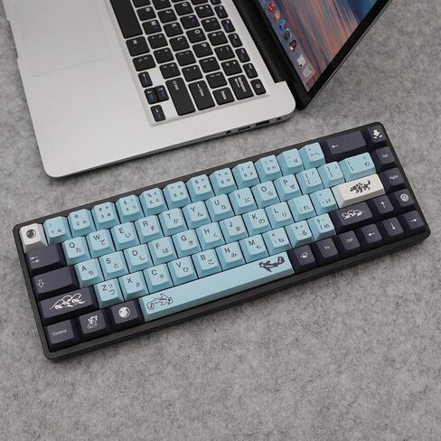 JSJT Ink Lotus Keycaps 140 مفتاحًا OEM Profile Keycaps PBT Dye Sublimation Keycaps لـ ANSI/ISO Layout Cherry MX Switch لوحات مفاتيح الألعاب الميكانيكية GK61/64/68/84/87/96/980/104/108 (مع شريط المسافة 6.25u) in Kuwait