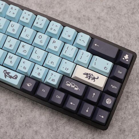 JSJT Ink Lotus Keycaps 140 مفتاحًا OEM Profile Keycaps PBT Dye Sublimation Keycaps لـ ANSI/ISO Layout Cherry MX Switch لوحات مفاتيح الألعاب الميكانيكية GK61/64/68/84/87/96/980/104/108 (مع شريط المسافة 6.25u) in Kuwait