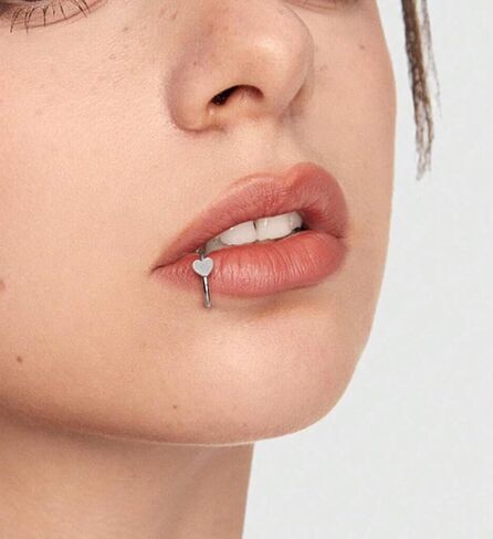 Longita Fake Lip Ring Fake Lip Piercing Fake Piercings Ball Spike Fake Nose Ring Hoop Fake Face Piercing Fake Nose Stud Stick on Fake Bridge Eyebrow Piercing Fake Eyebrow Ring Silver Gold Black in Saudi Arabia