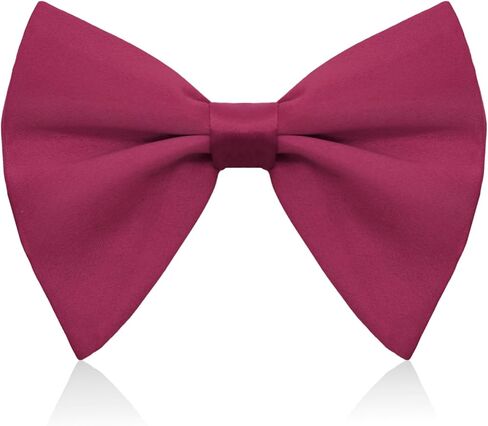 Oversized Bow Ties for Men, Mens Bow Tie Adjustable Clip on Pre-Tied Bowtie Solid Color Bowties for Wedding Party Prom in Saudi Arabia