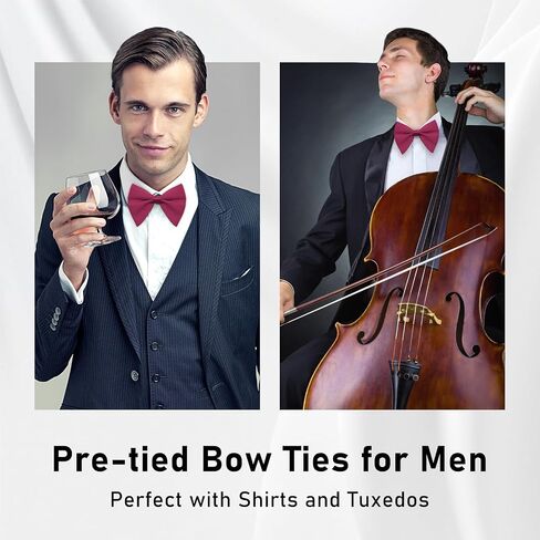 Oversized Bow Ties for Men, Mens Bow Tie Adjustable Clip on Pre-Tied Bowtie Solid Color Bowties for Wedding Party Prom in Saudi Arabia