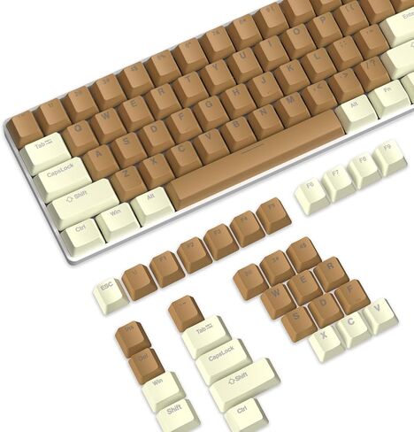 108 Key Double Shot PBT Pudding Keycaps with Translucent Layer Keycap Puller for Standard Full 104Key Compact 61Key/68Key/87Key/96Key Mechanical Keyboard MX Switch DIY Keycap(Black Keycaps) in Saudi Arabia