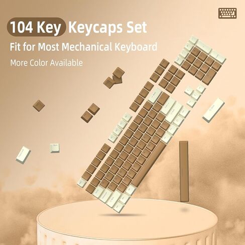108 Key Double Shot PBT Pudding Keycaps with Translucent Layer Keycap Puller for Standard Full 104Key Compact 61Key/68Key/87Key/96Key Mechanical Keyboard MX Switch DIY Keycap(Black Keycaps) in Saudi Arabia