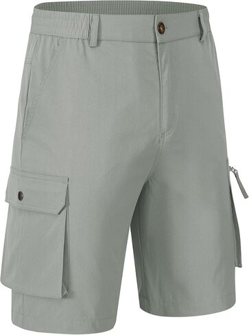 YuKaiChen Men's Stretch Cargo Shorts Zipper Pocket Relaxed Fit Shorts in Saudi Arabia