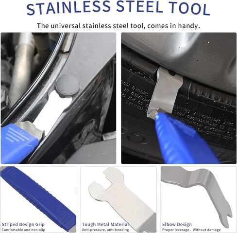 Wetado Trim Removal Tool Kit, Car Door Audio Panel Trim Removal Set Car Upholstery Repair Kit, Fastener Terminal Remover Tool Adhesive Cable Clips Pry Kit Auto Clip Pliers 9PCS (Blue) in Saudi Arabia