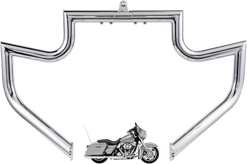شريط حماية المحرك للطرق السريعة مقاس 1.5 بوصة من أجل Harley Davidson Touring Road Glide Road King Street Glide Electra Glide CVO ونماذج Trike (مناسب لجولة 2009-2023، كروم) in Saudi Arabia