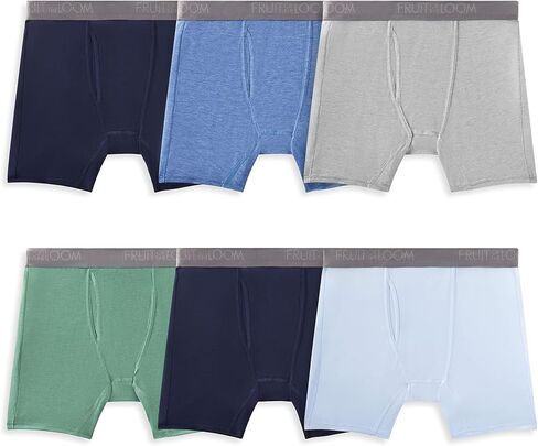 Fruit of the Loom Men's 360 Stretch Boxer Briefs, High Performance Stretch, Quick Dry & Moisture Wicking in Saudi Arabia