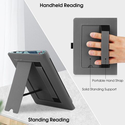 Universal Case for 6-6.8 inch eReaders, Paperwhite Case with Hand Strap Compatible with All 6" 6.8" Paperwhite/Paperwhite 2023/ Paperwhite Signature Edition/Kobo E-Book Reader-Black in Kuwait