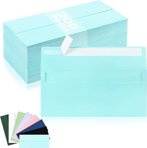 50 Pack #10 Business Envelopes, Pink Standard Envelopes Self Seal, Letter Size Business Mailing Envelopes for Checks Letters Invoices Statements Birthday Graduation Wedding, 4 1/8 x 9 1/2 Inch in Saudi Arabia
