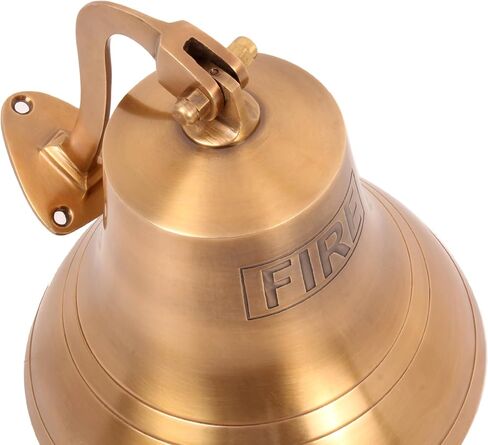 6" Wall Hanging Antique Brass Bell Hanging Nautical Ships Bell (U.S.Navy) Engraved in Box in Saudi Arabia