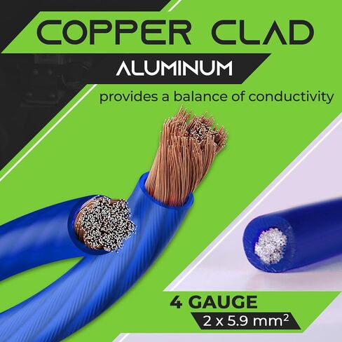 GearIT 4 Gauge CCA Ground Wire (25FT Each - Black and Red) All-in-One Kit: Crimping Tool, Cutter, 15 Lugs, and 20 Heat Shrink Wrap in Saudi Arabia