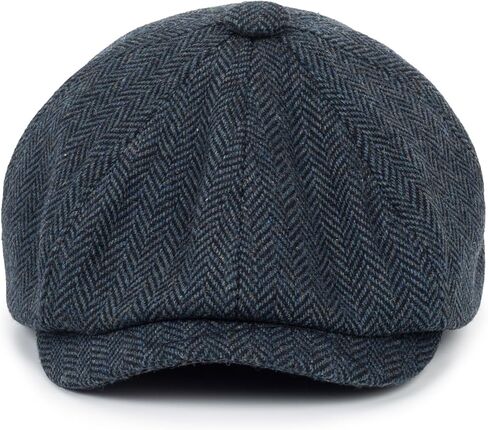 Kids Boys Wool Newsboy Cap - Vintage Tweed Flat Beret Cabbie Hat for Toddler Boys Girls Pageboy(for 4 to 9 Years) in Saudi Arabia