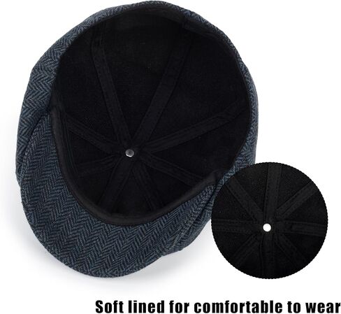 Kids Boys Wool Newsboy Cap - Vintage Tweed Flat Beret Cabbie Hat for Toddler Boys Girls Pageboy(for 4 to 9 Years) in Saudi Arabia