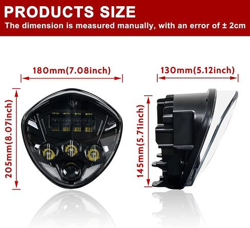 مجموعة المصابيح الأمامية LED للنصر 05-18، مصباح أمامي LED للدراجة النارية باللون الأسود من أجل Polaris Victory Cross Roads Country Hammer Kingpin Vegas Boardwalk Jackpot 2005-2018 in Saudi Arabia